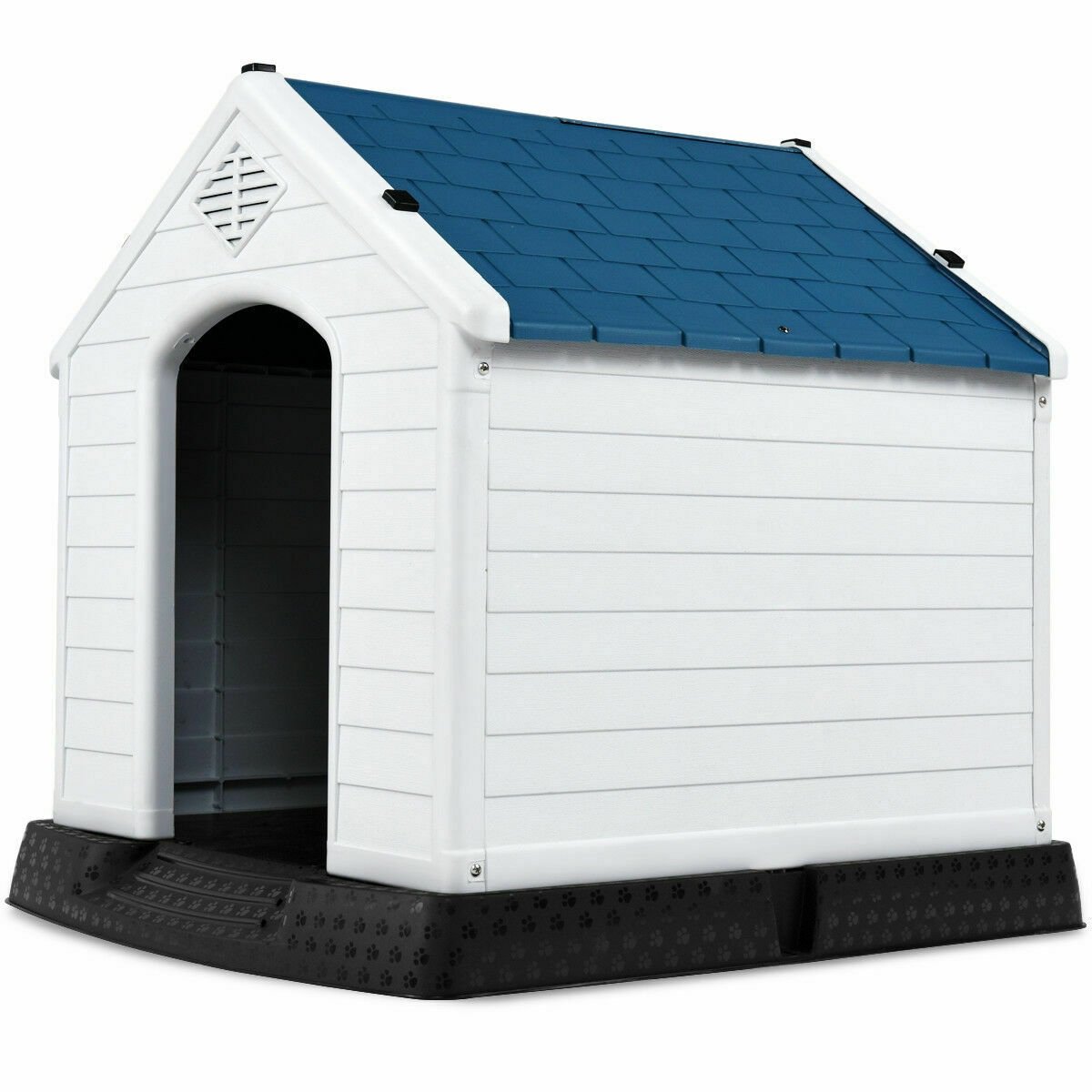 Plastic Waterproof Ventilate Pet Puppy House, Blue Dog Kennels   at Gallery Canada