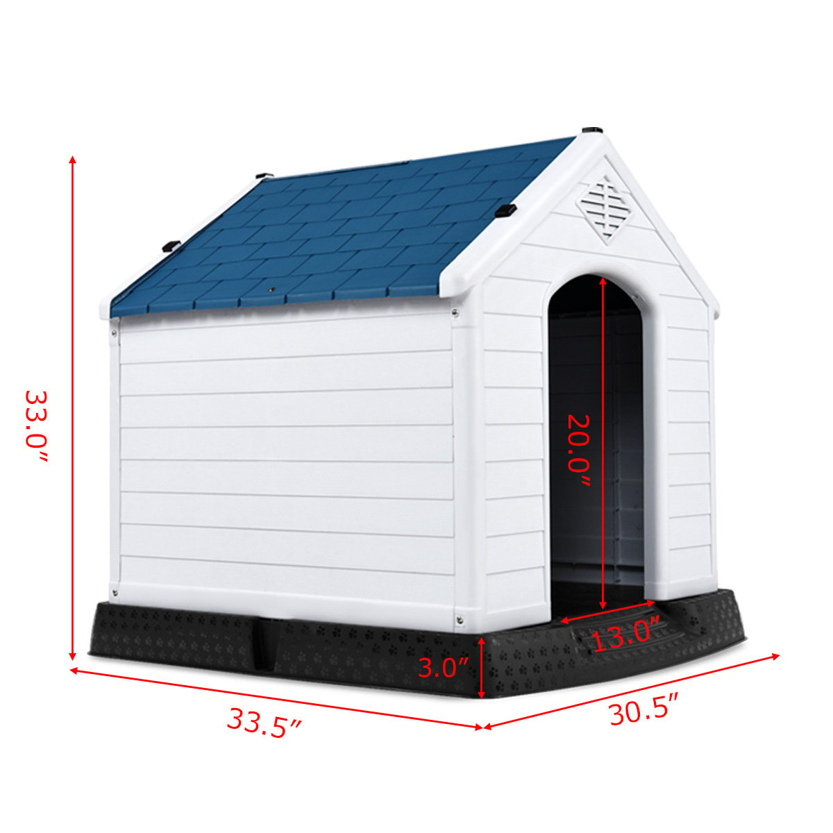 Plastic Waterproof Ventilate Pet Puppy House, Blue Dog Kennels   at Gallery Canada