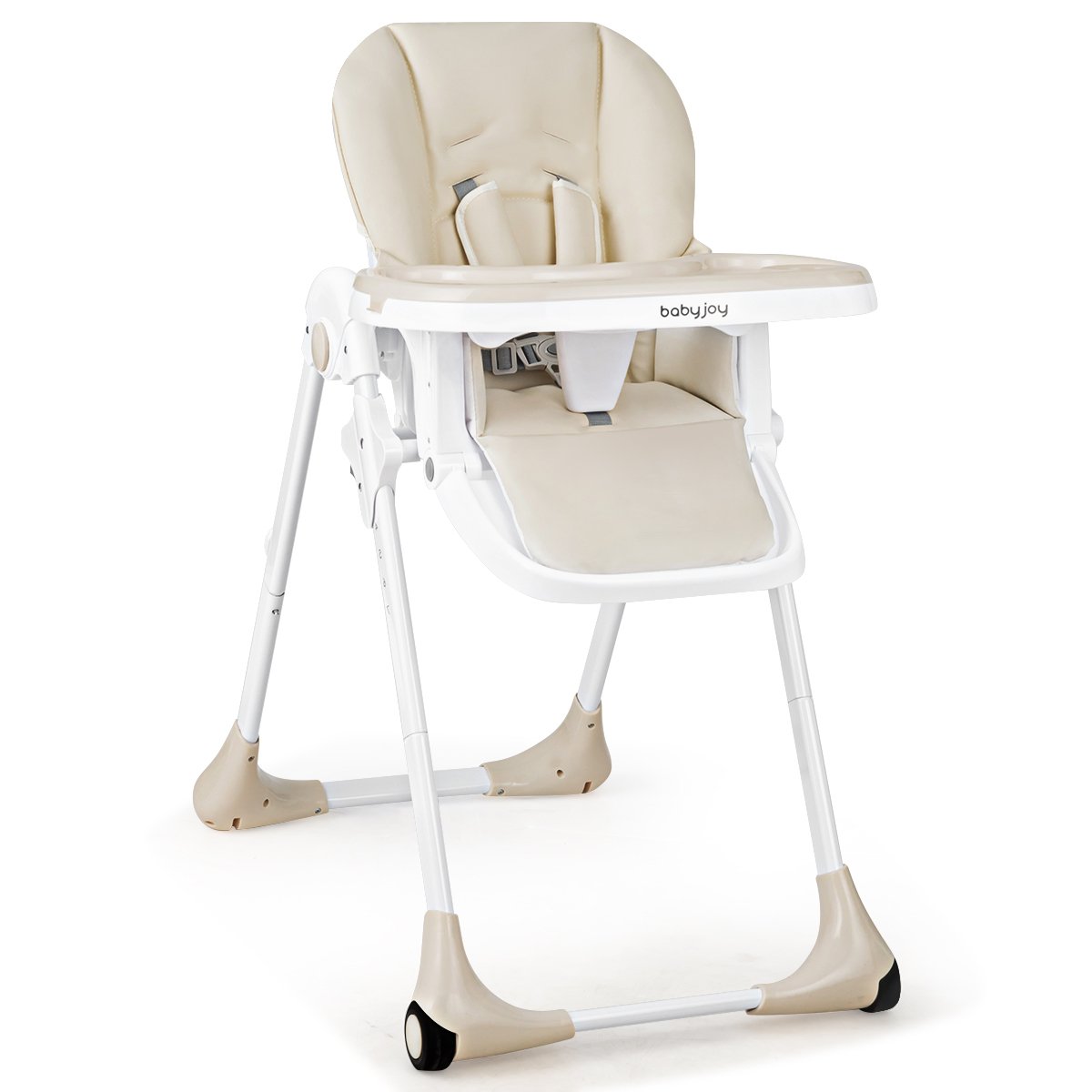 Baby Convertible High Chair with Wheels, Beige High Chairs   at Gallery Canada