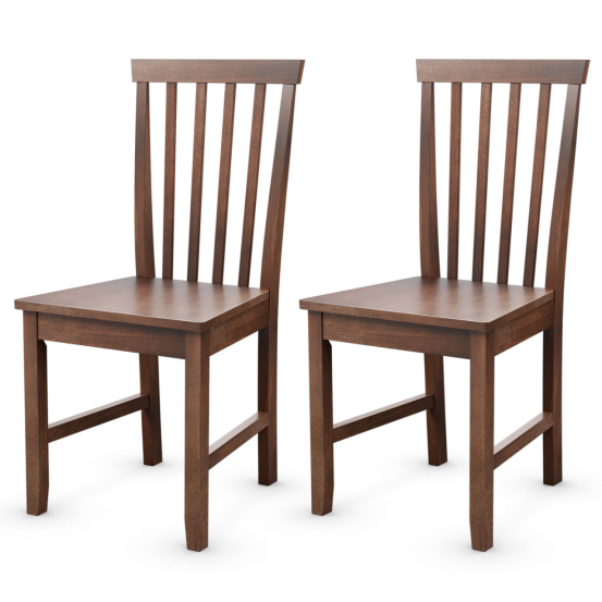 Set of 2 Dining Chairs with Solid Wooden Legs, Walnut Dining Chairs   at Gallery Canada