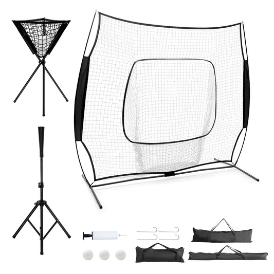 Portable Practice Net Kit with 3 Carrying Bags, Black Sport Equipments Black  at Gallery Canada