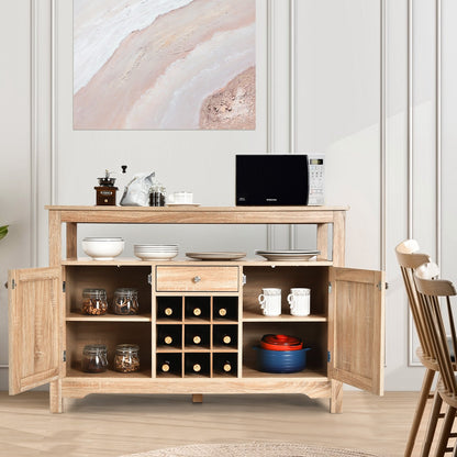 Buffet Server Sideboard Wine Cabinet Console, Natural Sideboards Cabinets & Buffets   at Gallery Canada