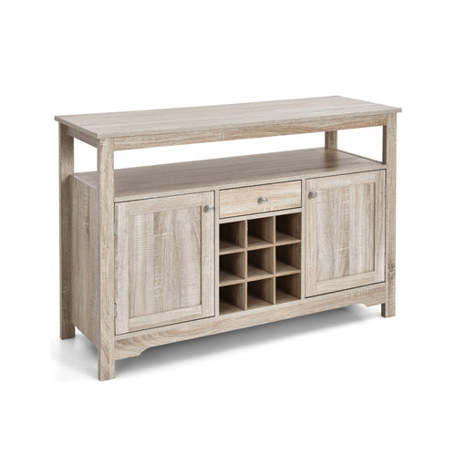 Buffet Server Sideboard Wine Cabinet Console, Gray