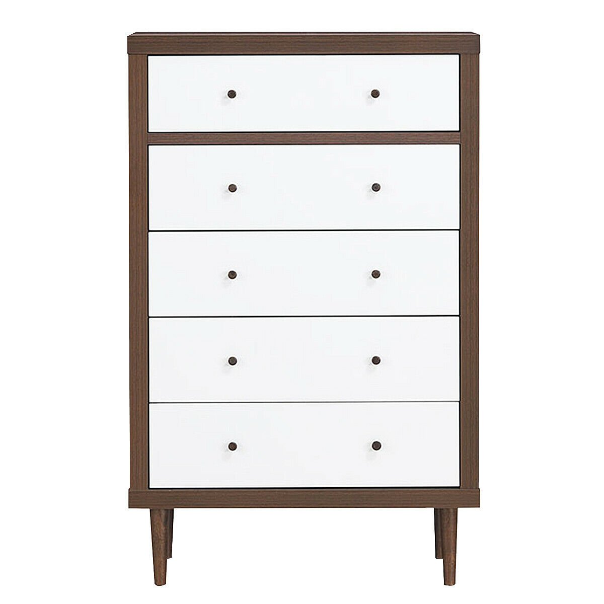 Antique-Style Free-Standing Dresser with 5 Drawers, White Dressers & Chests   at Gallery Canada