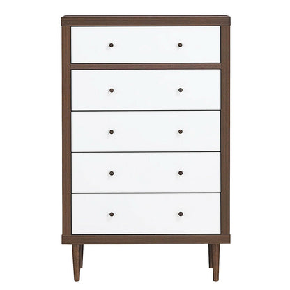 Antique-Style Free-Standing Dresser with 5 Drawers, White Dressers & Chests   at Gallery Canada