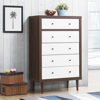 Antique-Style Free-Standing Dresser with 5 Drawers, White Dressers & Chests   at Gallery Canada