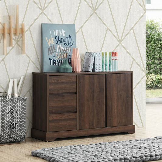 Buffet Sideboard Storage Console Table with 3 Drawers and 2-Door Cabinets Sideboards Cabinets & Buffets   at Gallery Canada