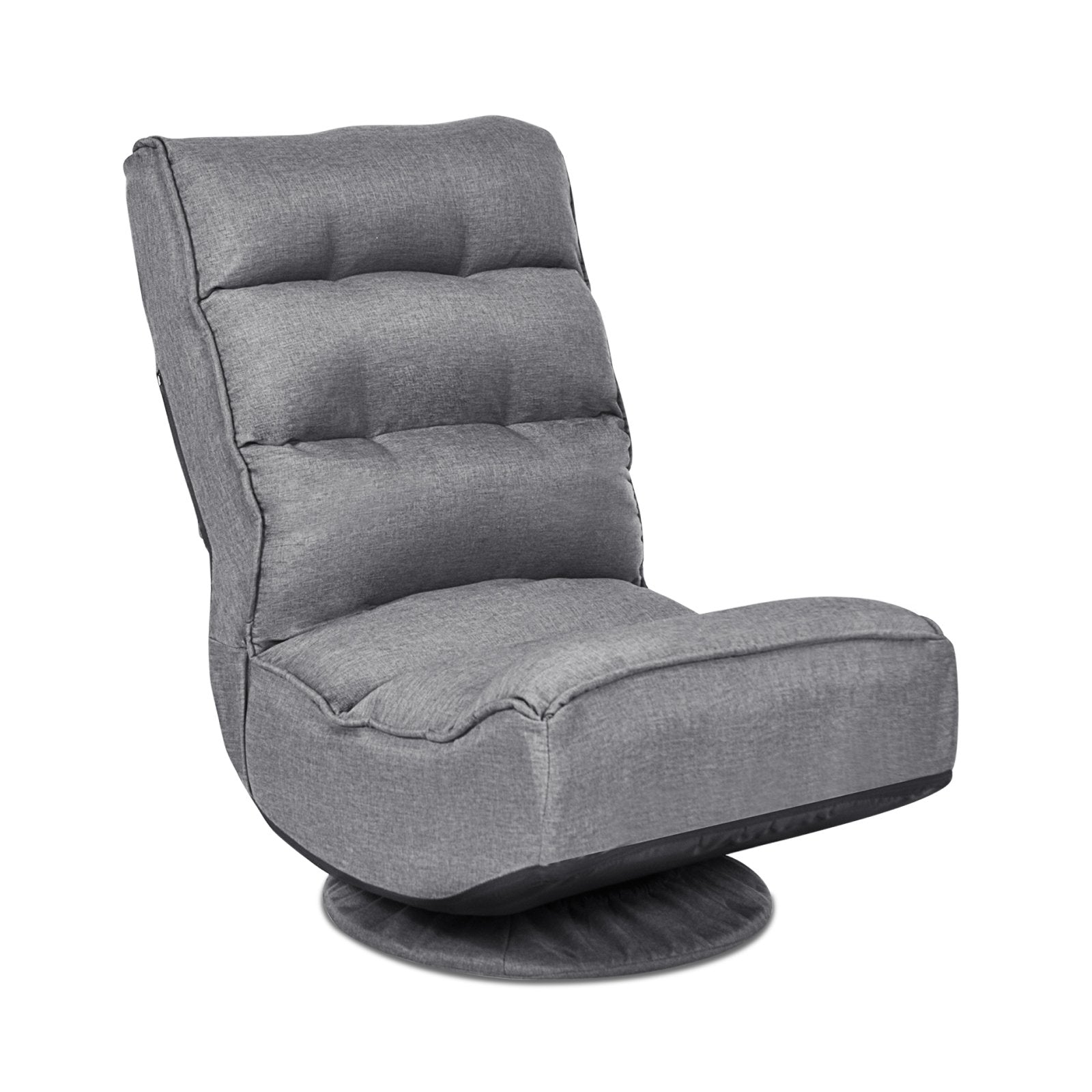 5-Position Folding Floor Gaming Chair, Gray - Gallery Canada