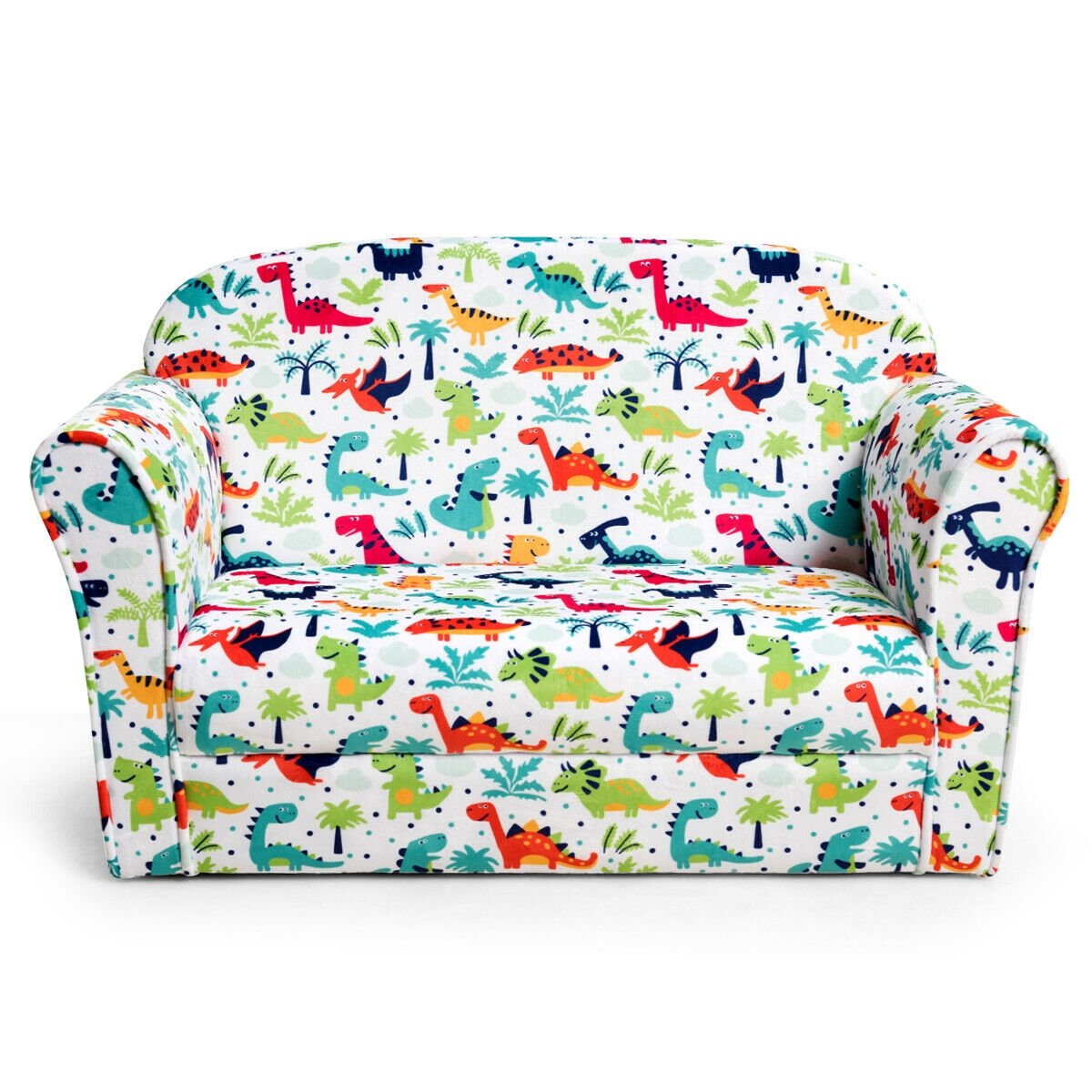 Double Kids Dinosaur Sofa Children Armrest Couch , Multicolor Kids Chairs & Seating   at Gallery Canada