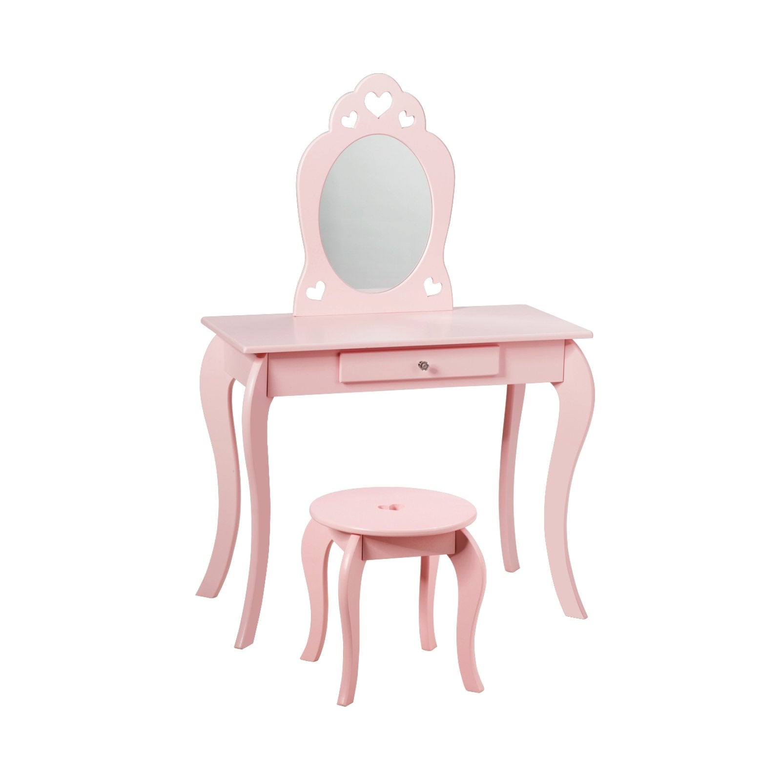 Kids Princess Makeup Dressing Play Table Set with Mirror , Pink Makeup Vanities   at Gallery Canada