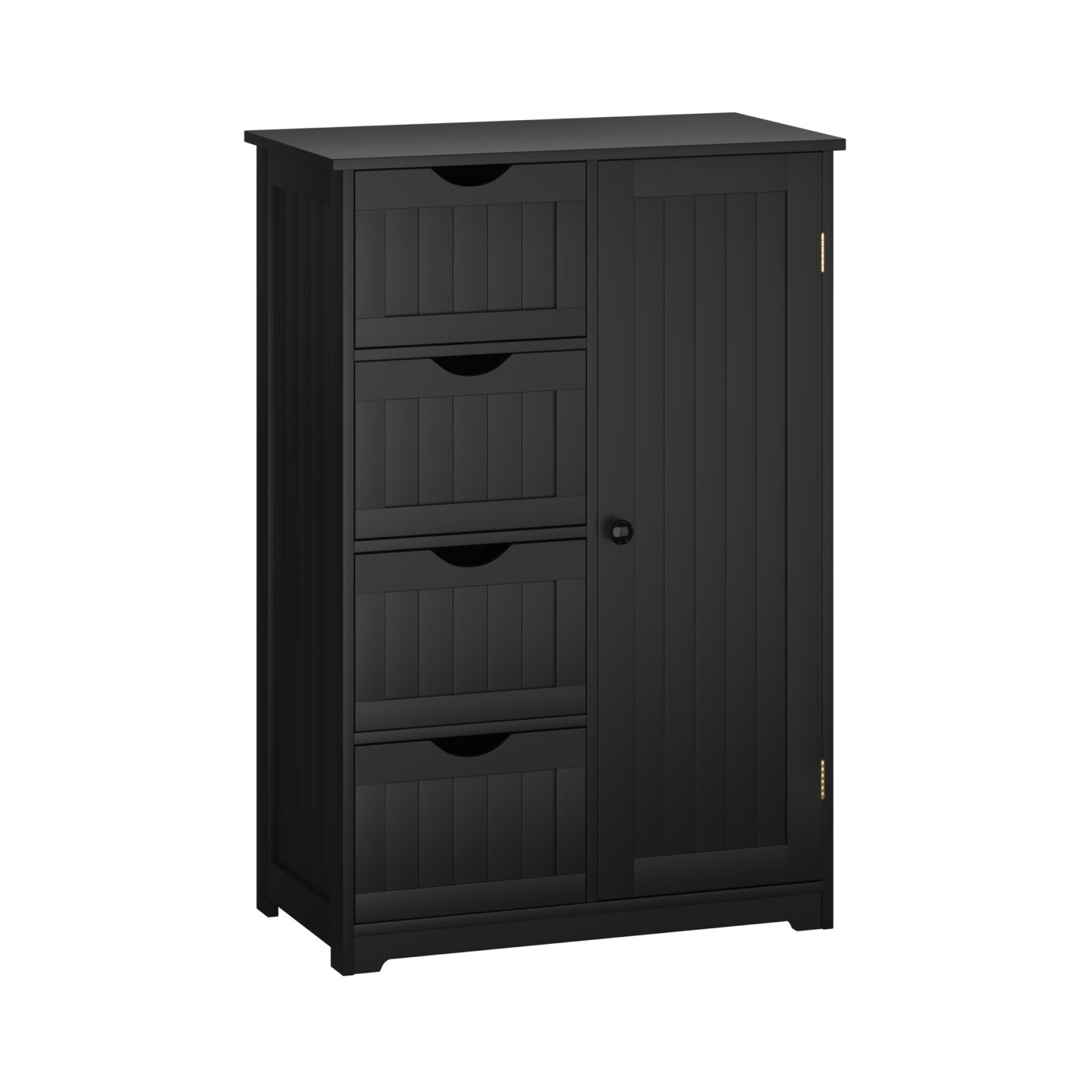 Standing Indoor Wooden Cabinet with 4 Drawers, Black Floor Cabinets   at Gallery Canada