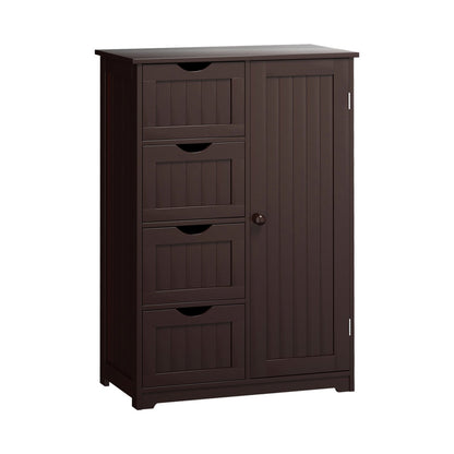 Standing Indoor Wooden Cabinet with 4 Drawers, Brown - Gallery Canada