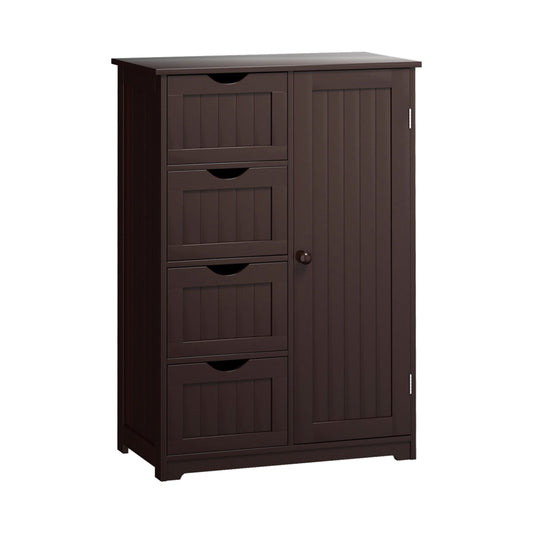 Standing Indoor Wooden Cabinet with 4 Drawers, Brown Floor Cabinets   at Gallery Canada