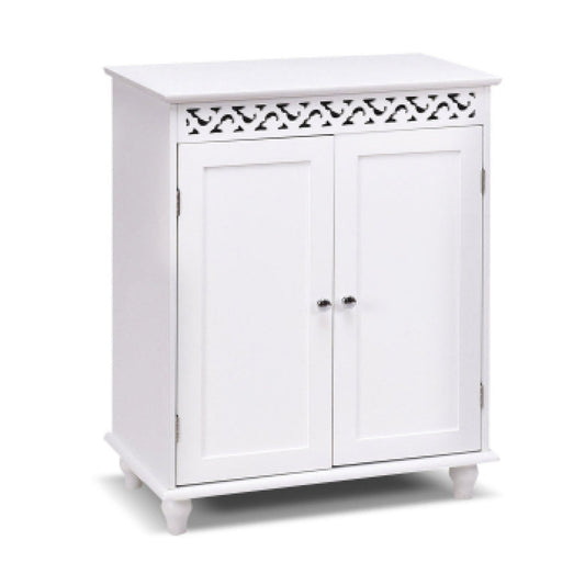 White Wooden 2-Door Storage Cabinet Cupboard, White Floor Cabinets   at Gallery Canada