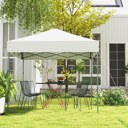 6.6 x 6.6 Feet Outdoor Pop-up Canopy Tent with UPF 50+ Sun Protection, White Canopies   at Gallery Canada