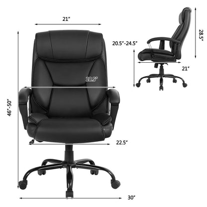 Big & Tall 500lb Massage Office Chair, Black Big and Tall Chairs   at Gallery Canada