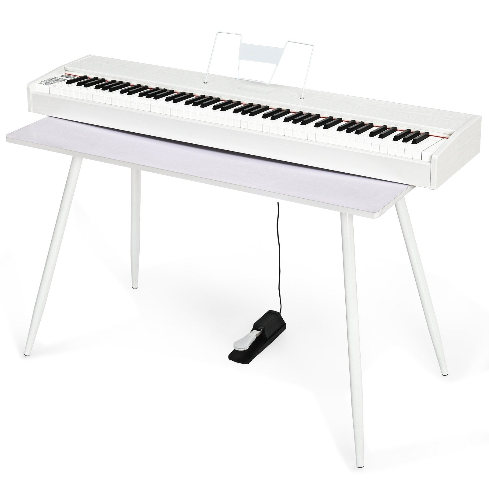 88-Key Full Size Digital Piano Weighted Keyboard with Sustain Pedal, White Pianos & Keyboards   at Gallery Canada