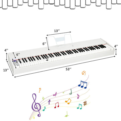 88-Key Full Size Digital Piano Weighted Keyboard with Sustain Pedal, White Pianos & Keyboards   at Gallery Canada