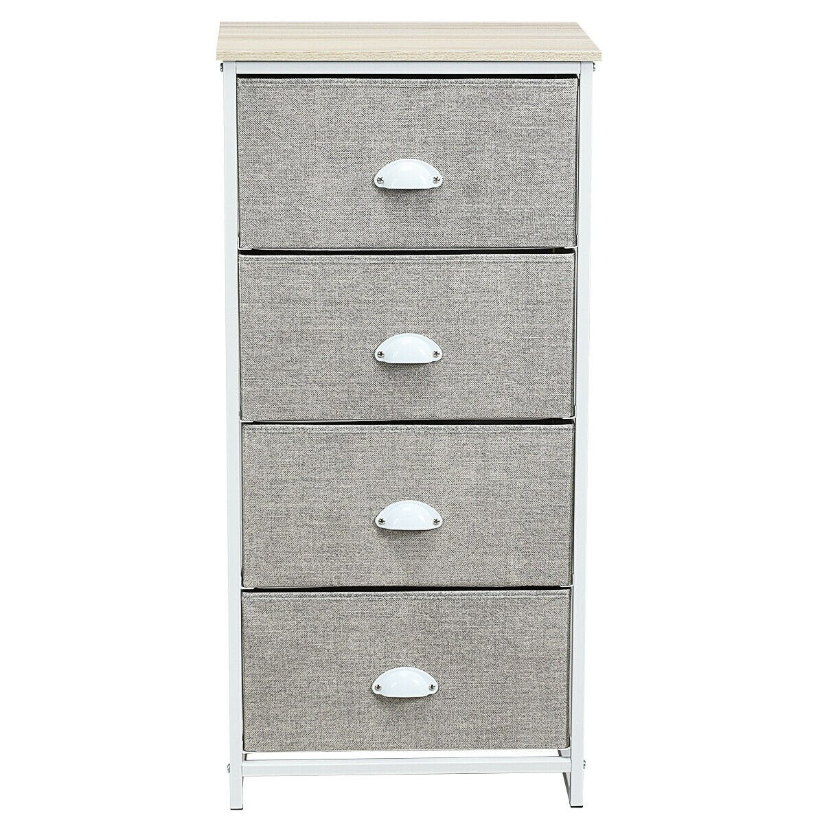 Chest Storage Tower Side Table Display Storage with 4 Drawers, Gray Dressers & Chests   at Gallery Canada