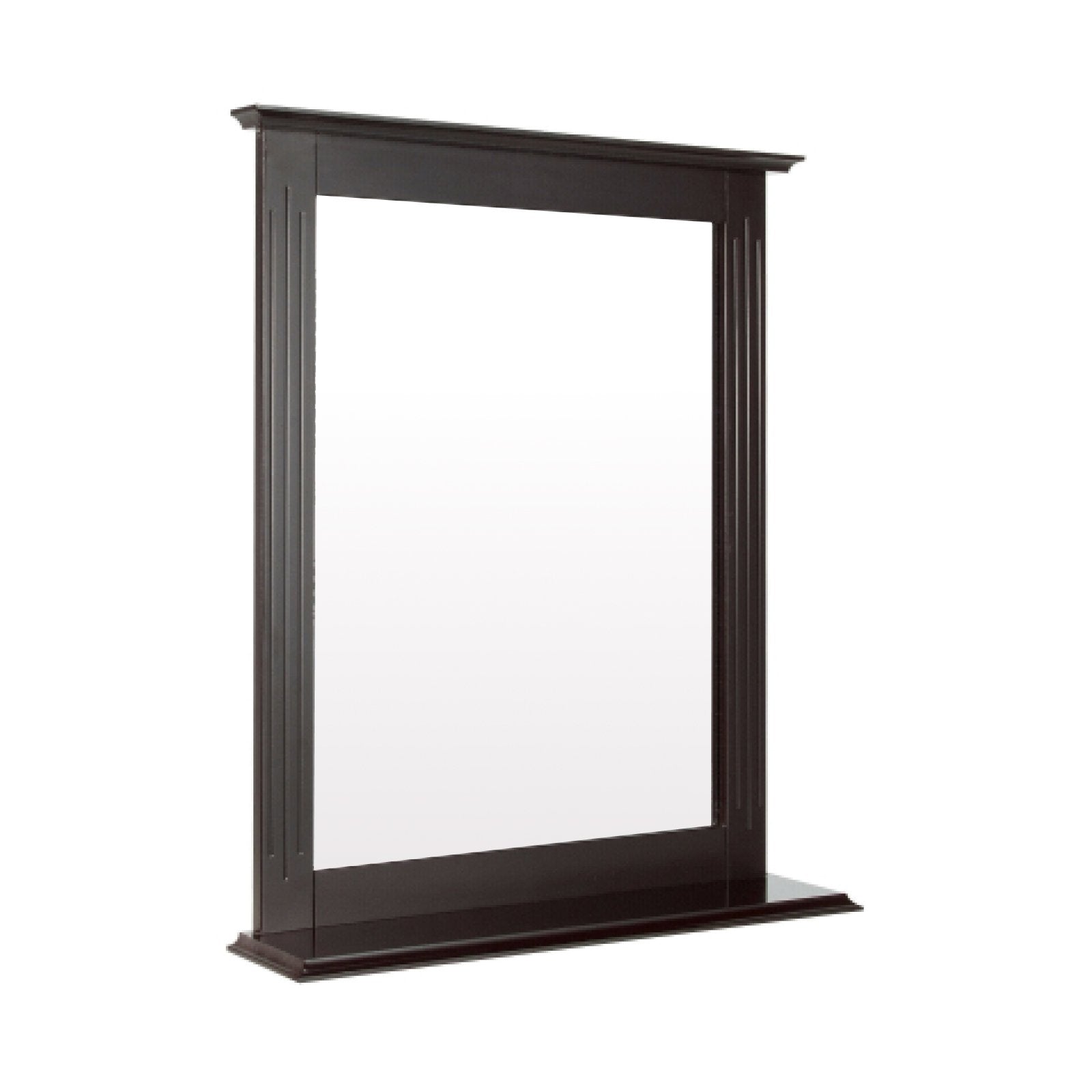 Wall-Mounted Multipurpose Vanity Mirror with Shelf, Brown Wall Mirrors Brown at Gallery Canada