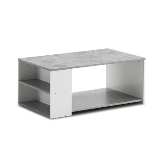 Coffee Table Sofa Side Table with Storage Shelves, Gray Coffee Tables Gray at Gallery Canada