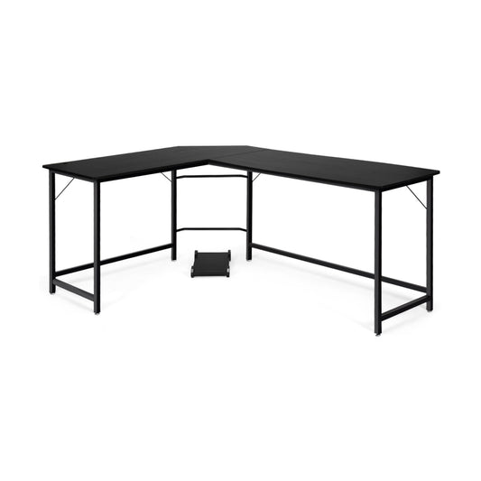 L Shaped Corner Computer Desk Laptop Gaming Table Workstation, Black - Gallery Canada