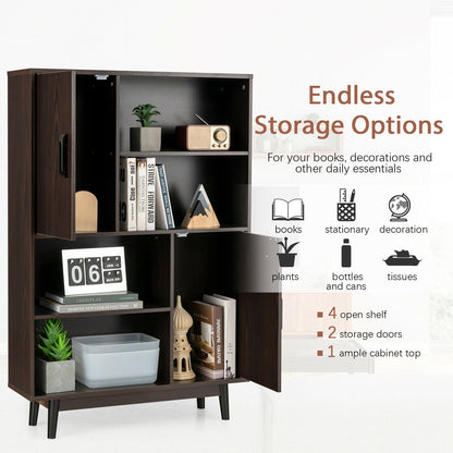 Sideboard Storage Cabinet with Door Shelf, Dark Brown - Gallery Canada