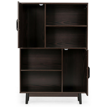 Sideboard Storage Cabinet with Door Shelf, Dark Brown Cabinets & Chests   at Gallery Canada