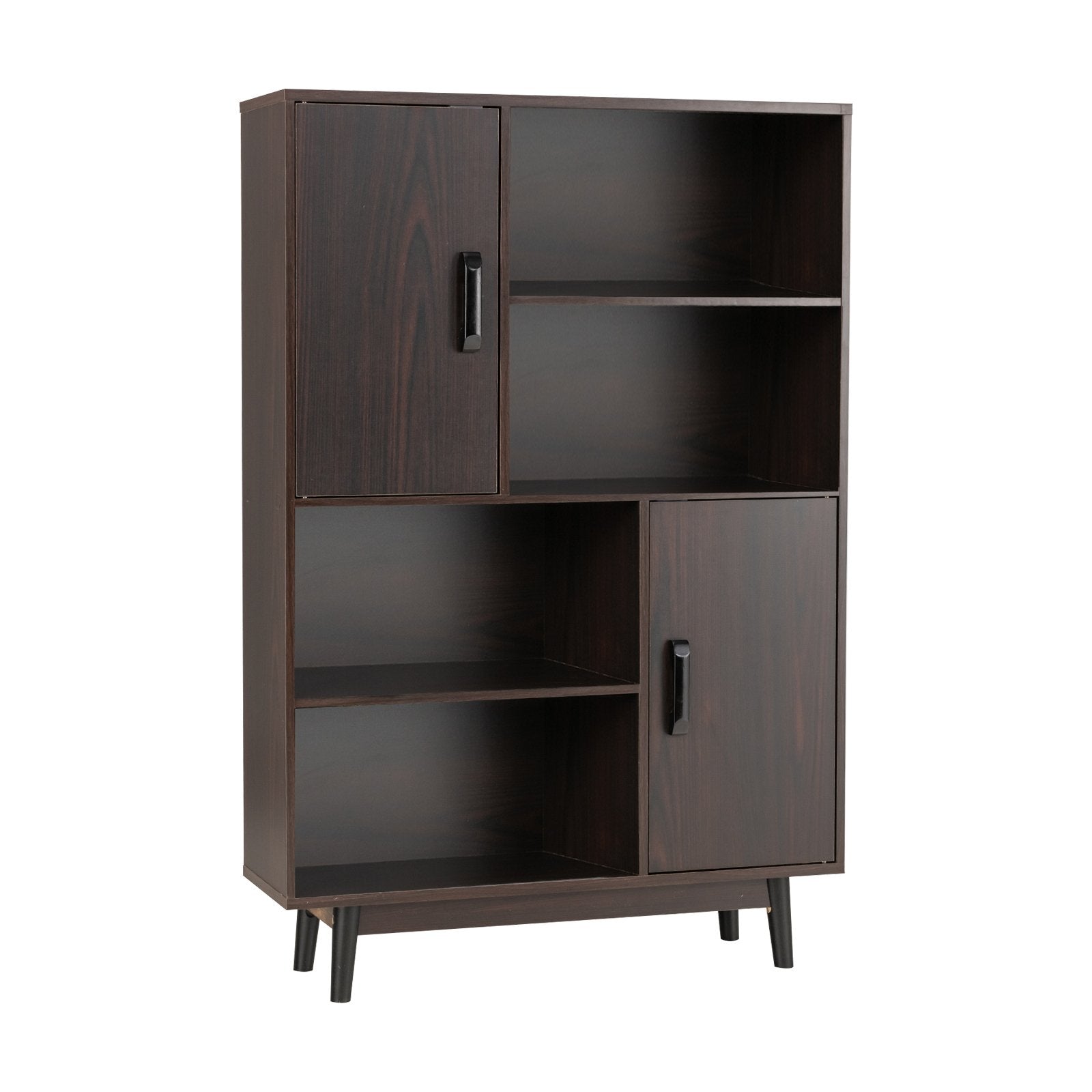 Sideboard Storage Cabinet with Door Shelf, Dark Brown Cabinets & Chests   at Gallery Canada