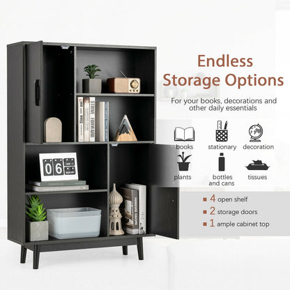 Sideboard Storage Cabinet with Door Shelf, Black Cabinets & Chests   at Gallery Canada