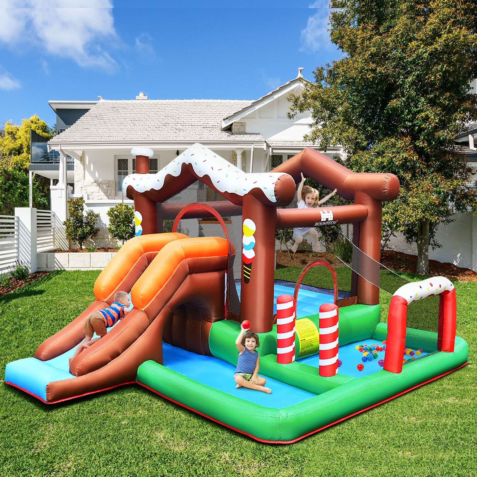 Kids Inflatable Bounce House Jumping Castle Slide Climber Bouncer Without Blower Bounce House   at Gallery Canada