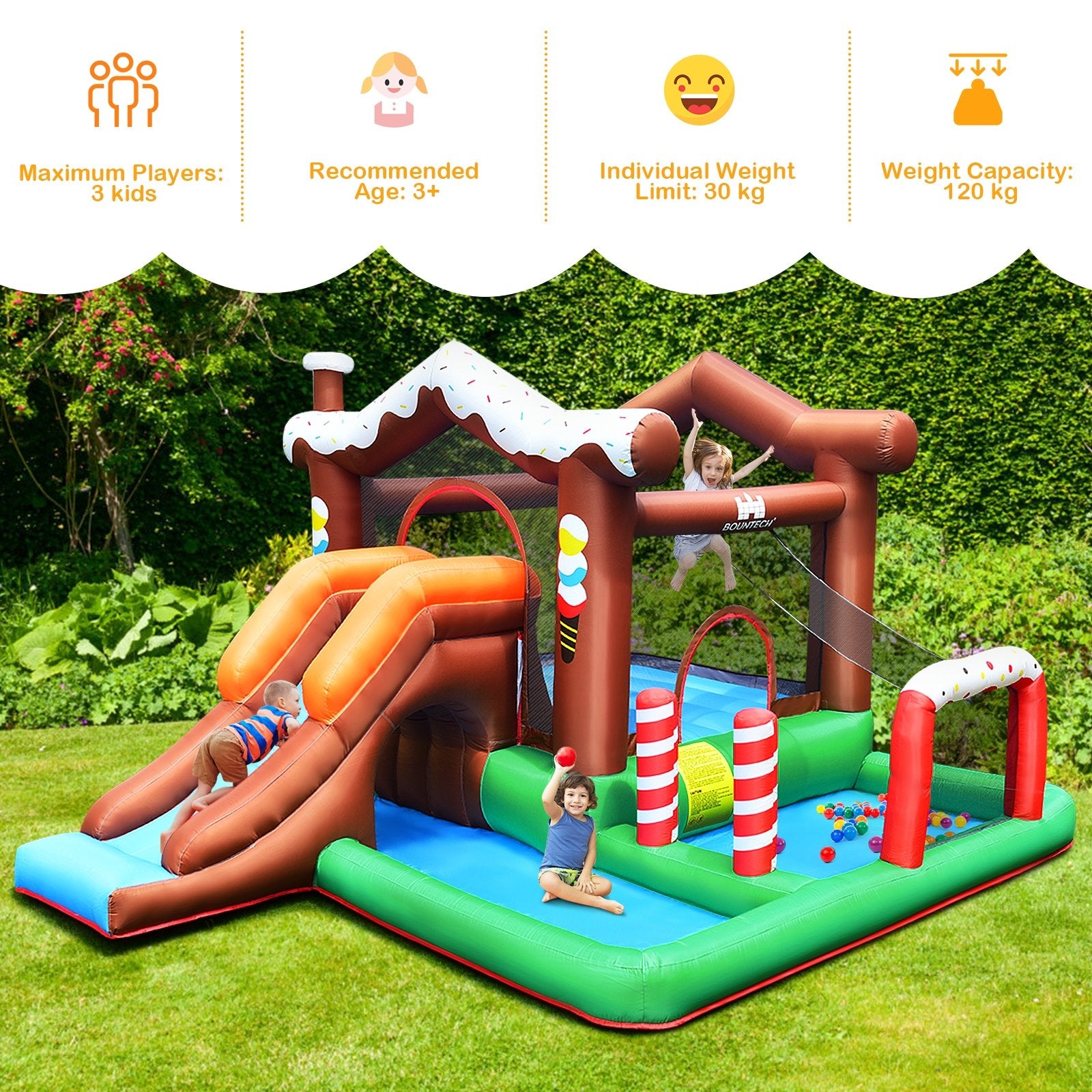 Kids Inflatable Bounce House Jumping Castle Slide Climber Bouncer Without Blower Bounce House   at Gallery Canada