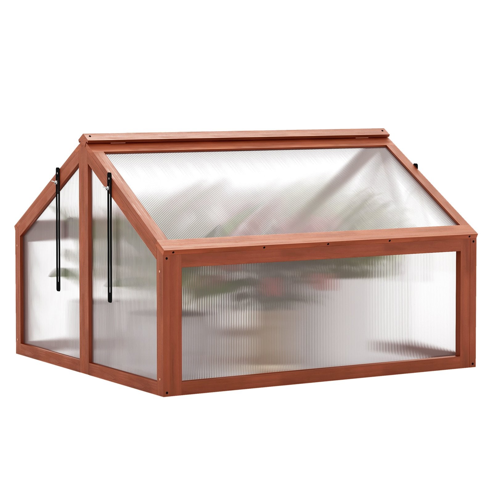 Double Box Garden Wooden Greenhouse, Brown Greenhouses   at Gallery Canada