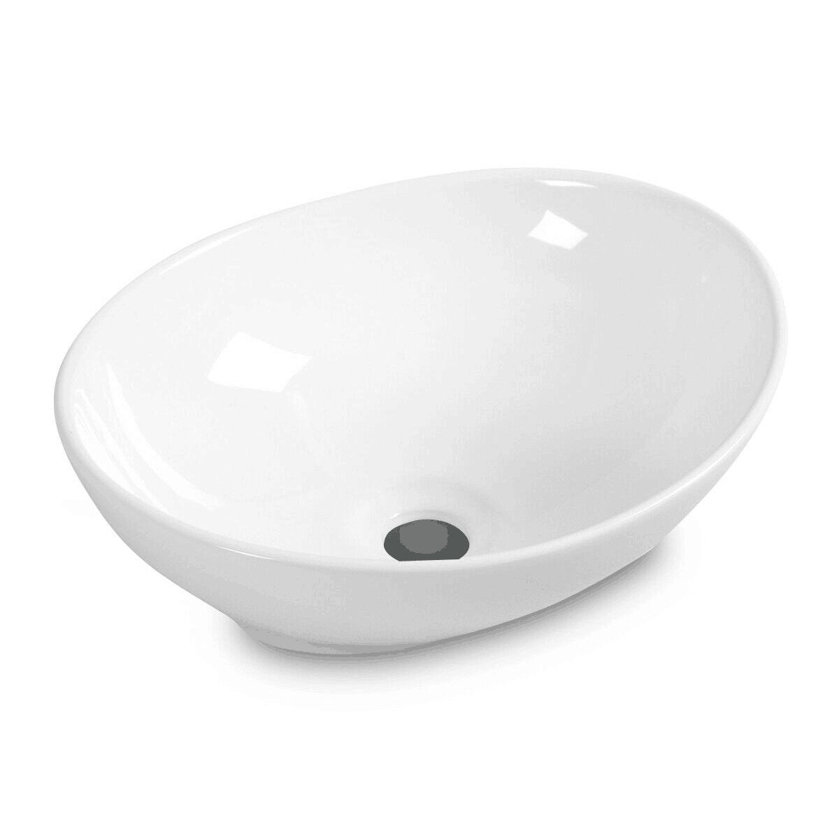 Oval Bathroom Basin Ceramic Vessel Sink, White Bathroom Sinks   at Gallery Canada