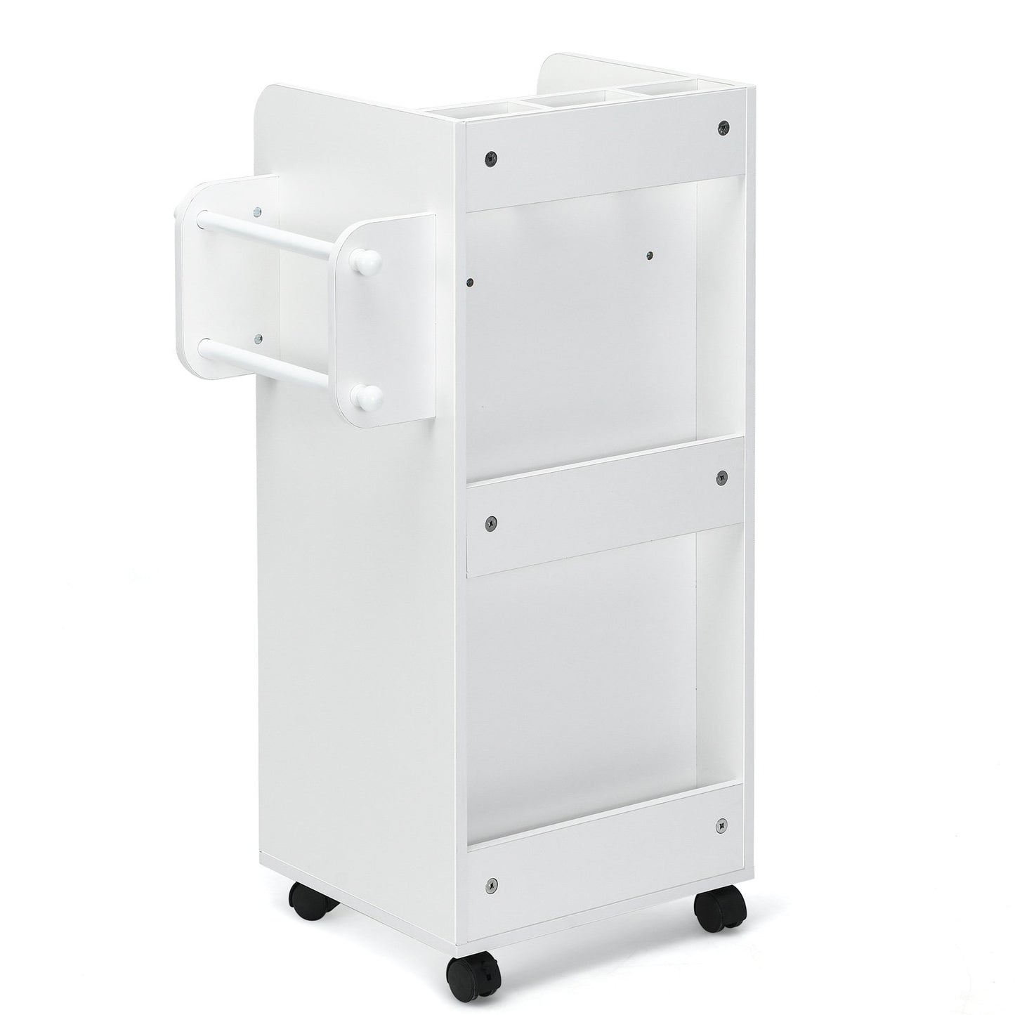 Wooden Utility Rolling Craft Storage Cart, White File Cabinets   at Gallery Canada