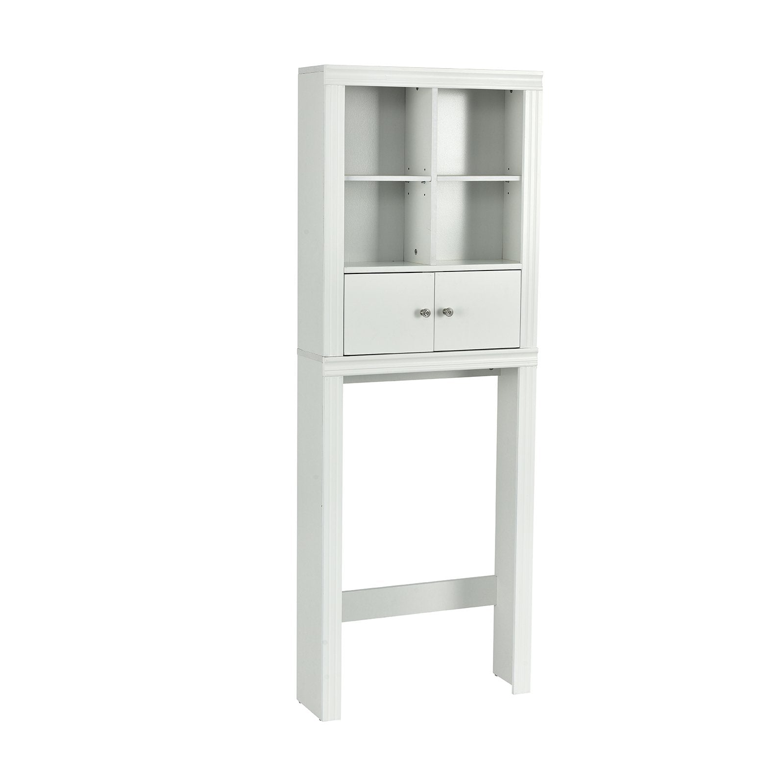 Over the Toilet Storage Cabinet with 4 Open Compartments, White Bathroom Etagere   at Gallery Canada