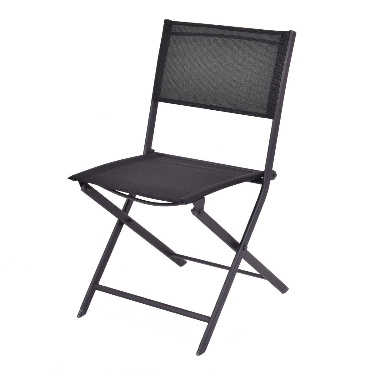 Set of 4 Outdoor Patio Folding Chairs, Black Patio Dining Chairs   at Gallery Canada