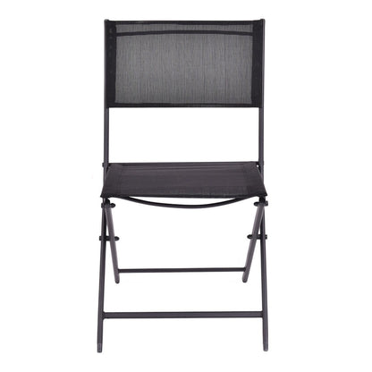 Set of 4 Outdoor Patio Folding Chairs, Black Patio Dining Chairs   at Gallery Canada