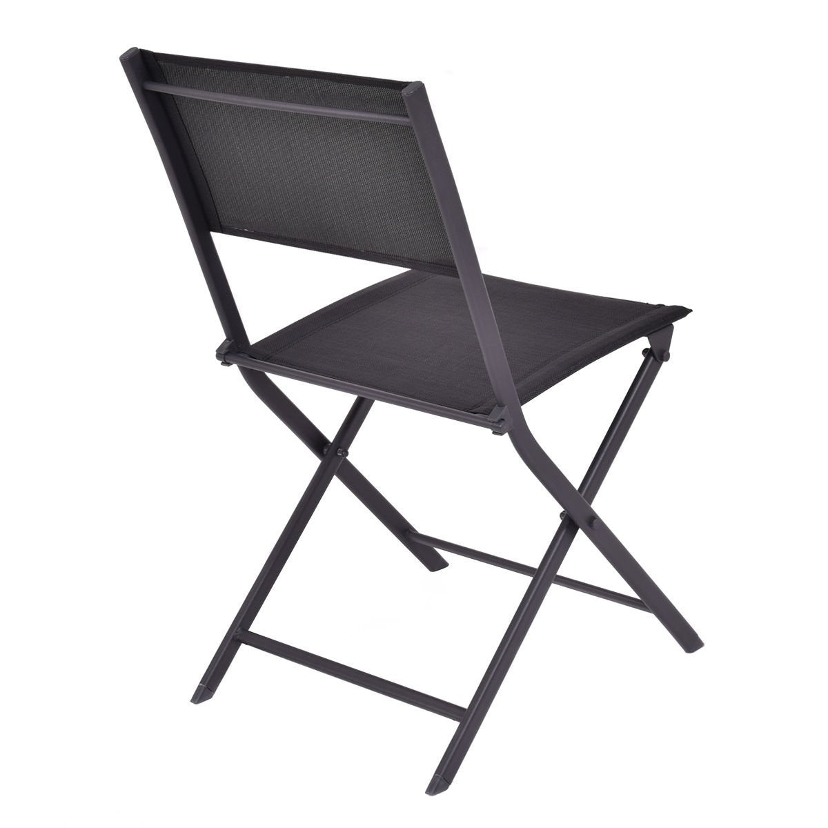 Set of 4 Outdoor Patio Folding Chairs, Black Patio Dining Chairs   at Gallery Canada