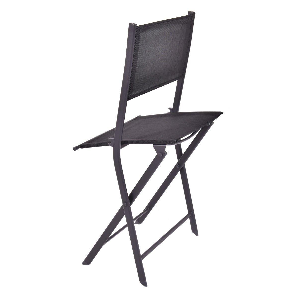 Set of 4 Outdoor Patio Folding Chairs, Black Patio Dining Chairs   at Gallery Canada