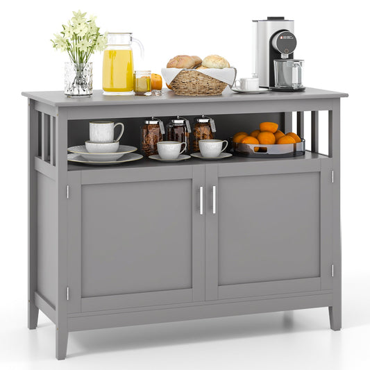 Modern Practical Wooden Kitchen Lockers with Large Storage Space, Gray Sideboards Cabinets & Buffets   at Gallery Canada