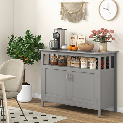 Modern Practical Wooden Kitchen Lockers with Large Storage Space, Gray Sideboards Cabinets & Buffets   at Gallery Canada