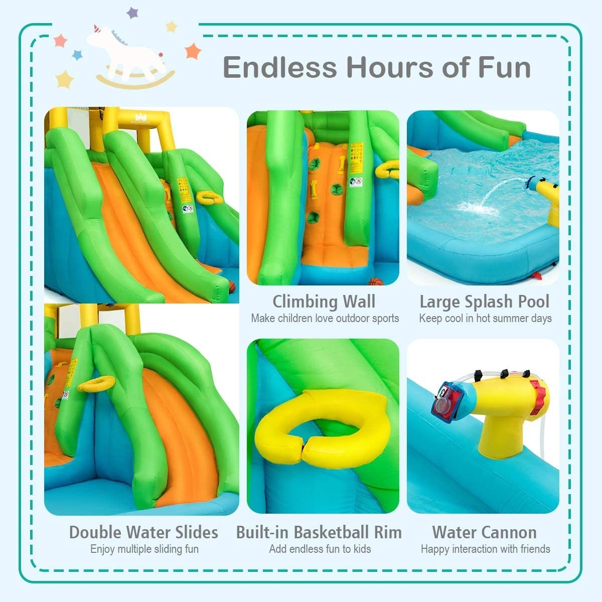 Inflatable Water Park Bounce House with Climbing Wall Bounce House   at Gallery Canada