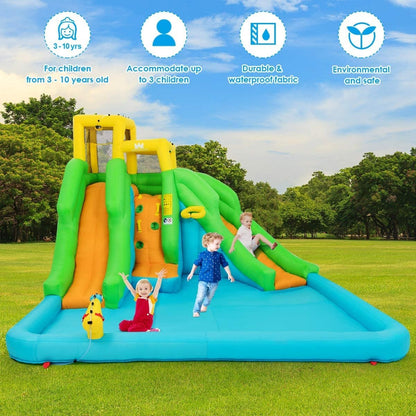 Inflatable Water Park Bounce House with Climbing Wall - Gallery Canada