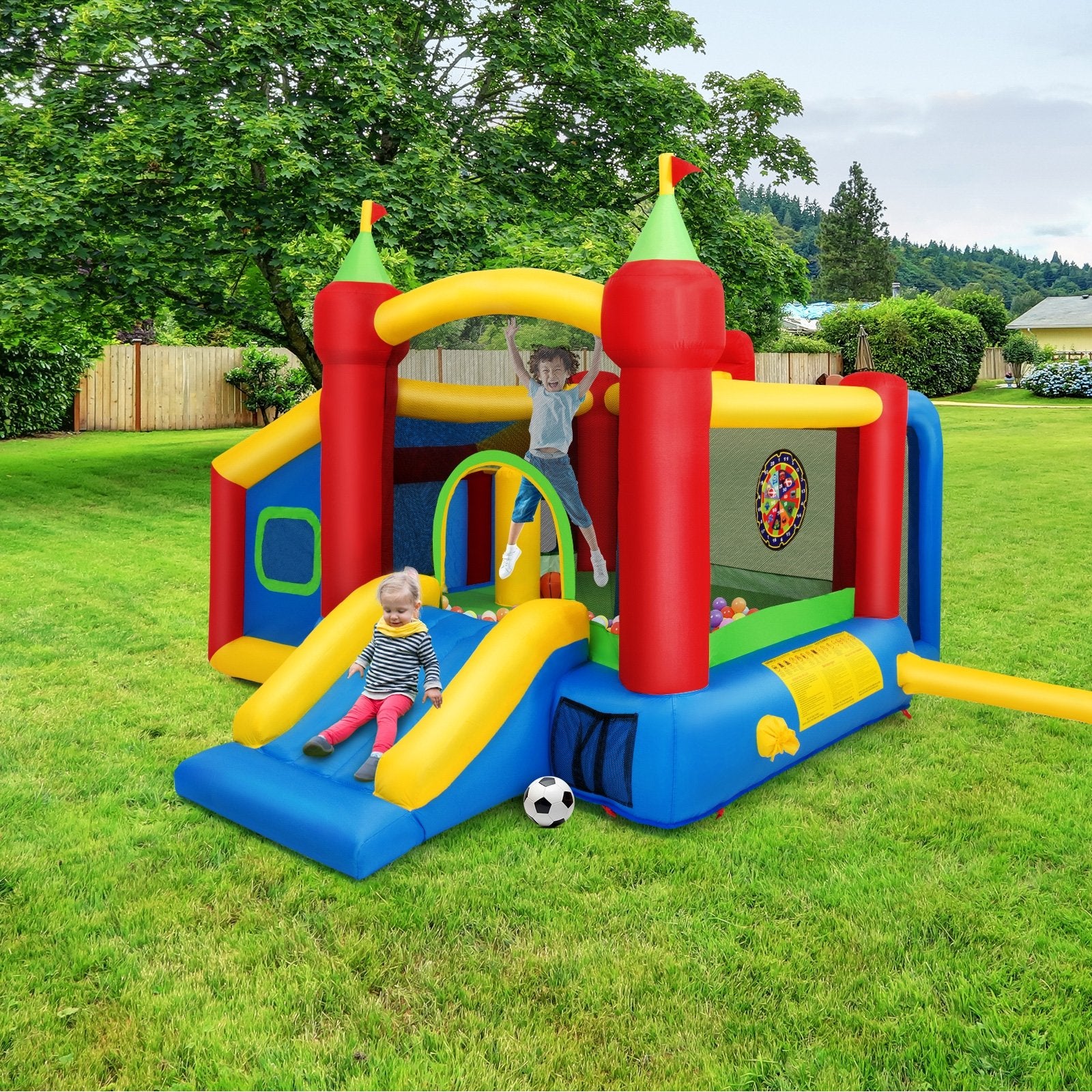 Inflatable Bounce House Kids Slide Jumping Castle without Blower Bounce House   at Gallery Canada