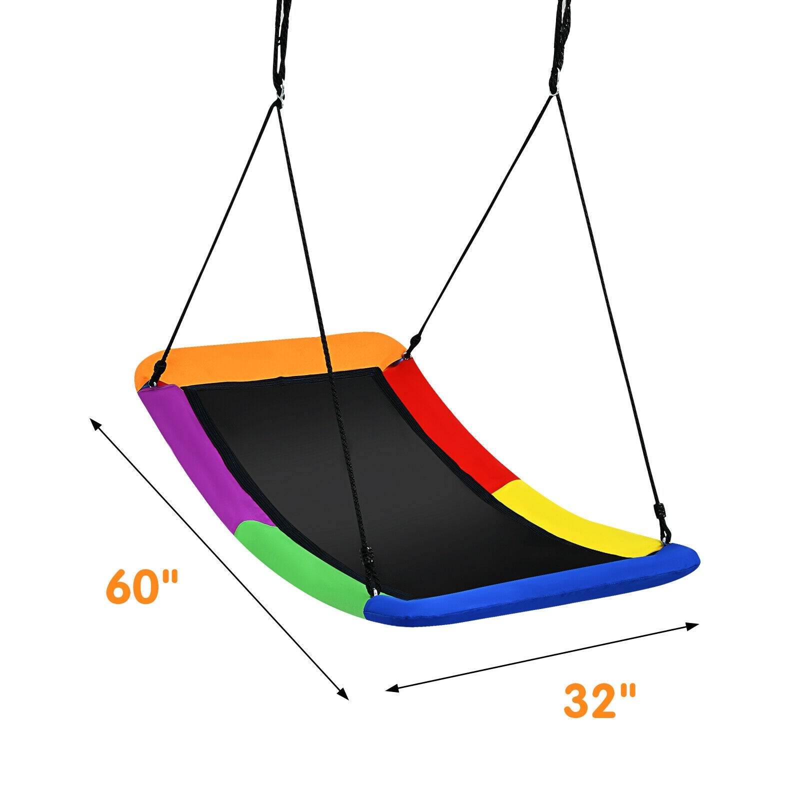 700lb Giant 60 Inch Platform Tree Swing for Kids and Adults, Multicolor Swing & Playsets at Gallery Canada