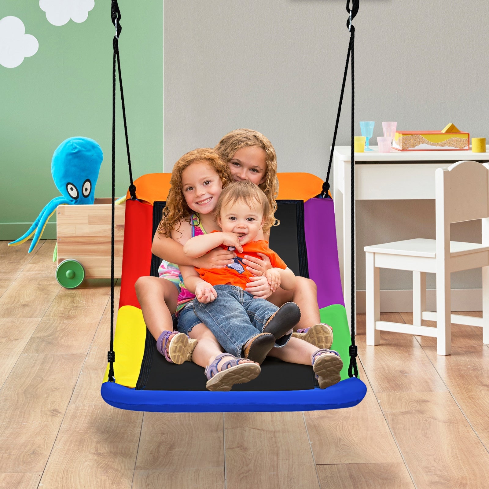 700lb Giant 60 Inch Platform Tree Swing for Kids and Adults, Multicolor Swing & Playsets at Gallery Canada