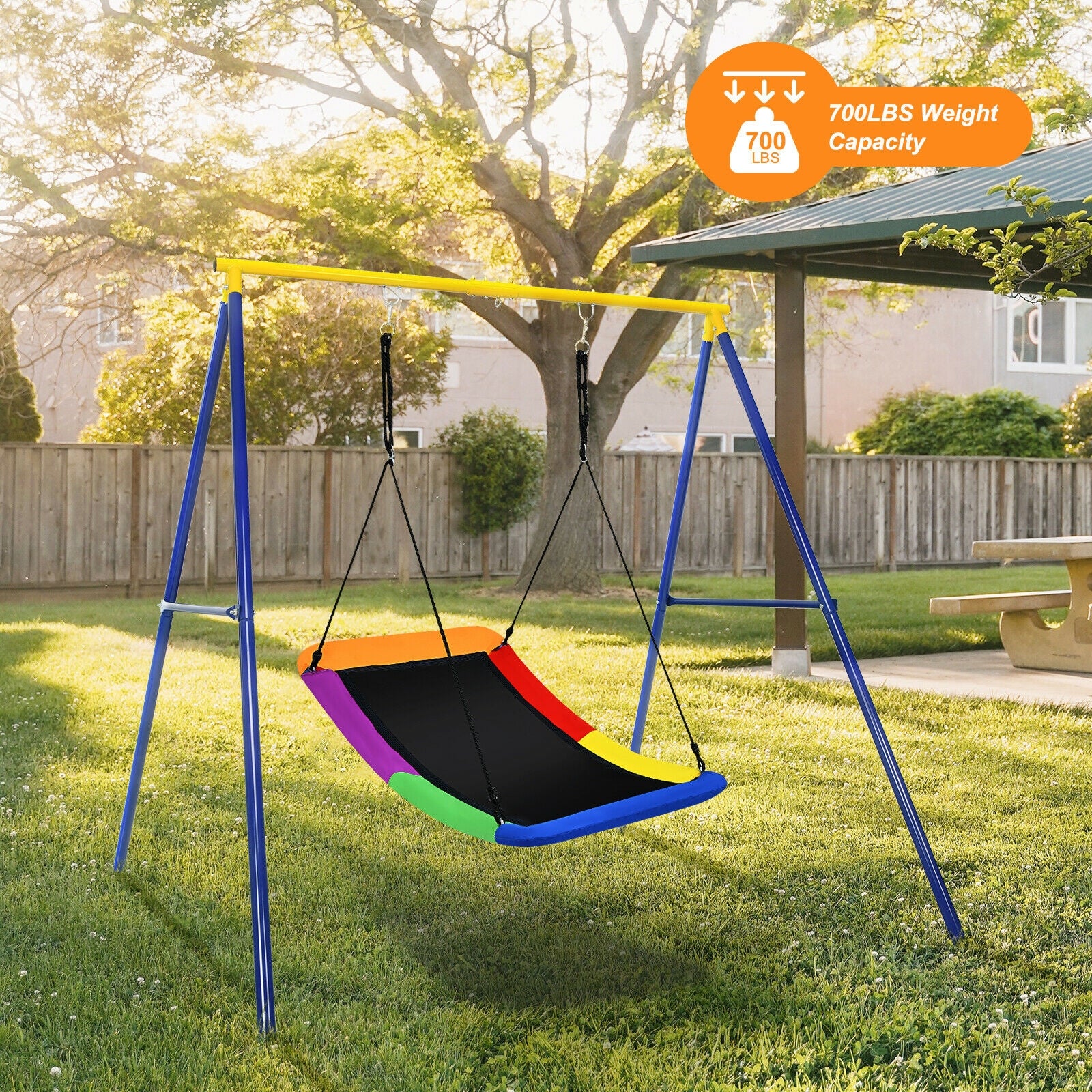 700lb Giant 60 Inch Platform Tree Swing for Kids and Adults, Multicolor Swing & Playsets at Gallery Canada
