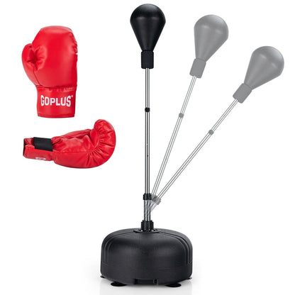 Adjustable Freestanding Punching Bag with Boxing Gloves for Adults and Kids, Black Boxing & Martial Arts   at Gallery Canada