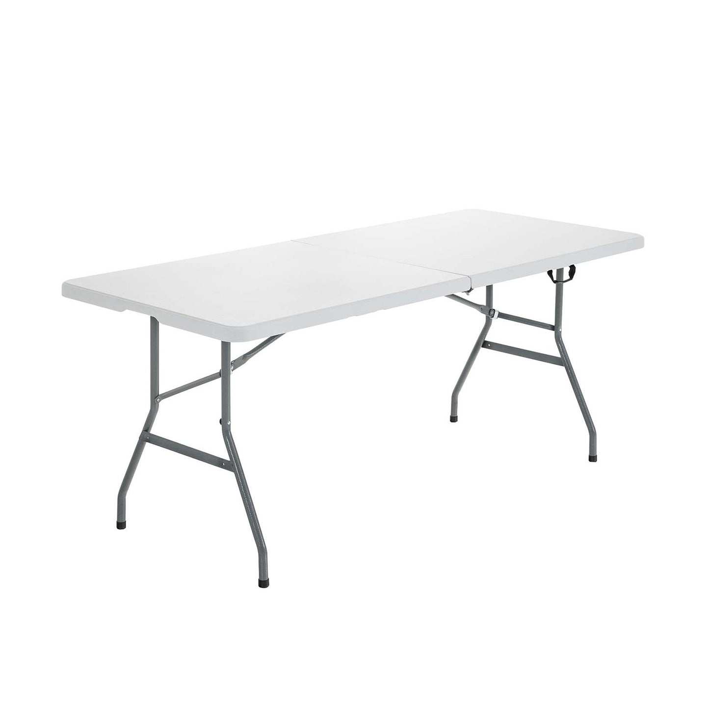 6' Folding Portable Plastic Outdoor Camp Table, White - Gallery Canada